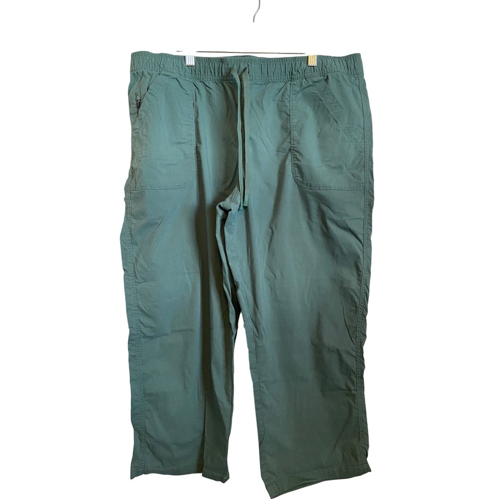 Title Nine Size XL Green Scout Pants Drawstring Waist Lightweight Casual Outdoor